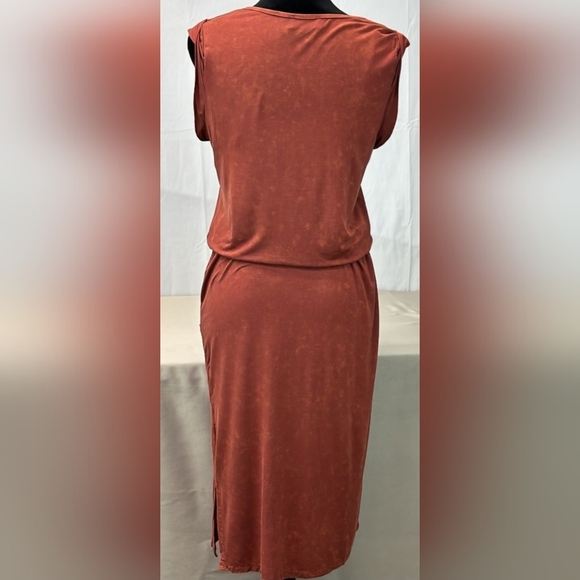 POL Asymmetrical Light Pink Sheath Sundress With Pockets & Side Slits - Picture 12 of 12